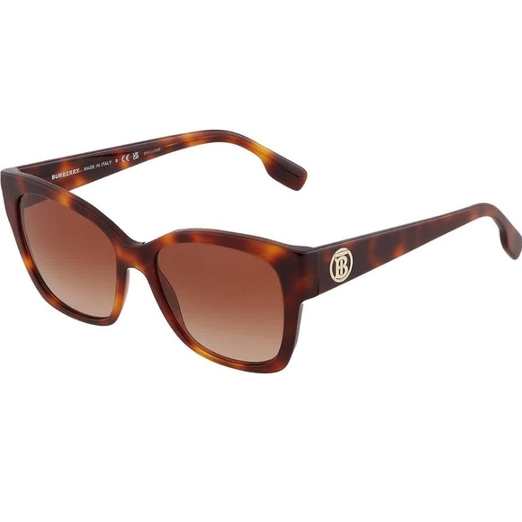 BURBERRY BE 4345 331613 Light Havana Plastic Square Sunglasses Brown Gradient - Picture 13 of 16